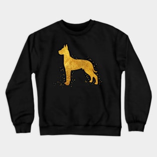 Great Dane dog golden art Crewneck Sweatshirt